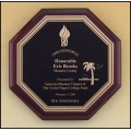 Octagonal Rosewood Stained Piano-Finished Plaque